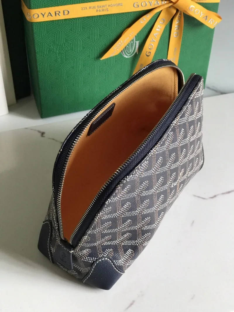 Goyard Navy Cosmetic Bag 17 - Image 7