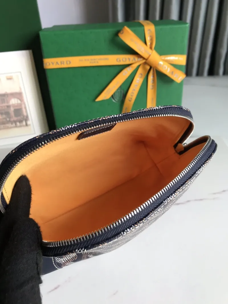 Goyard Navy Cosmetic Bag 17 - Image 8