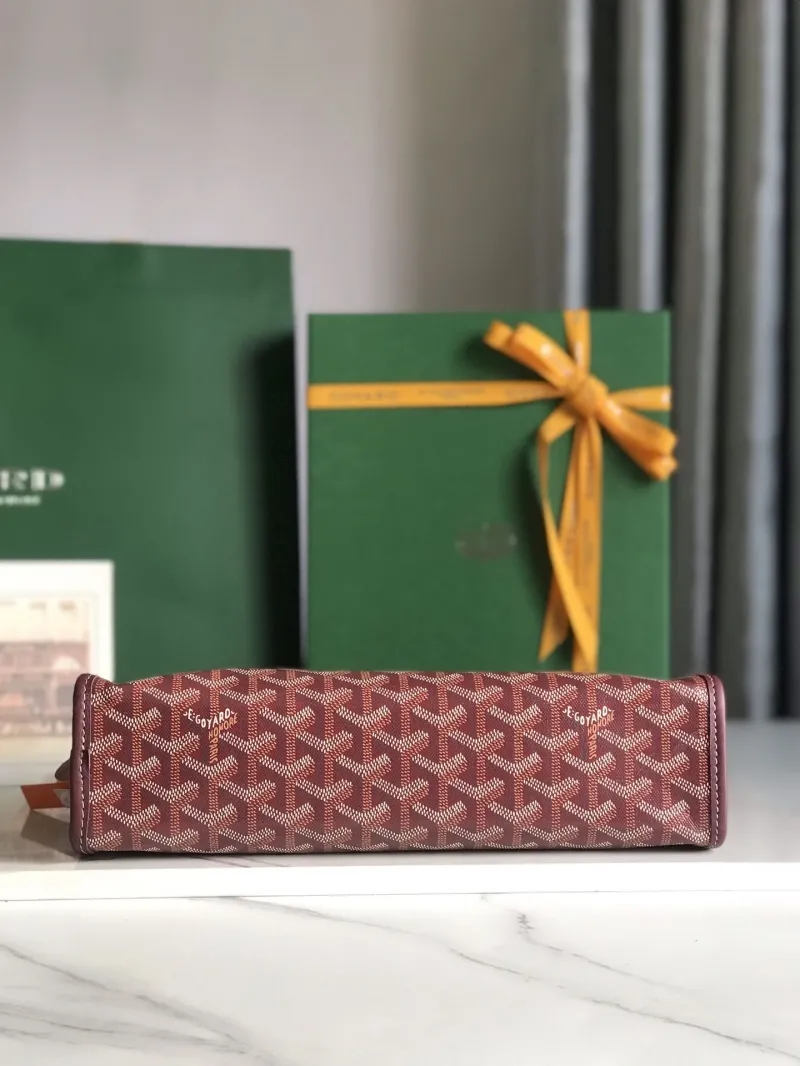 Goyard Burgundy Cosmetic Pouch - Image 5
