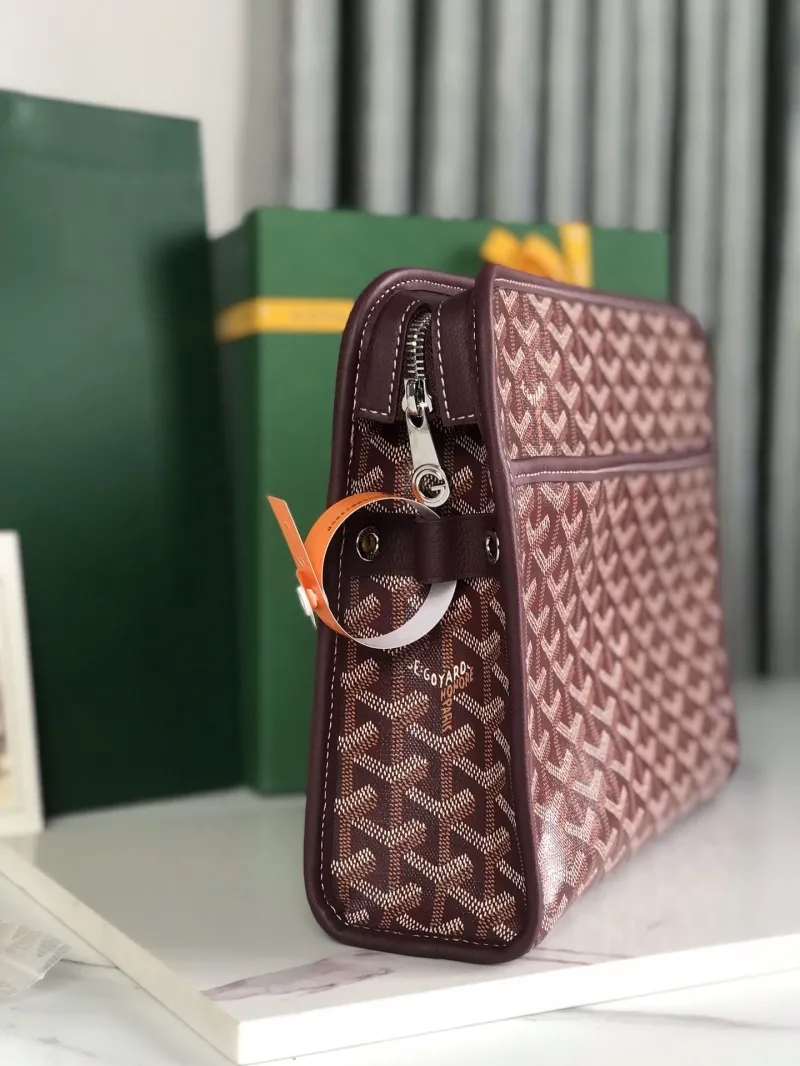 Goyard Burgundy Cosmetic Pouch - Image 6