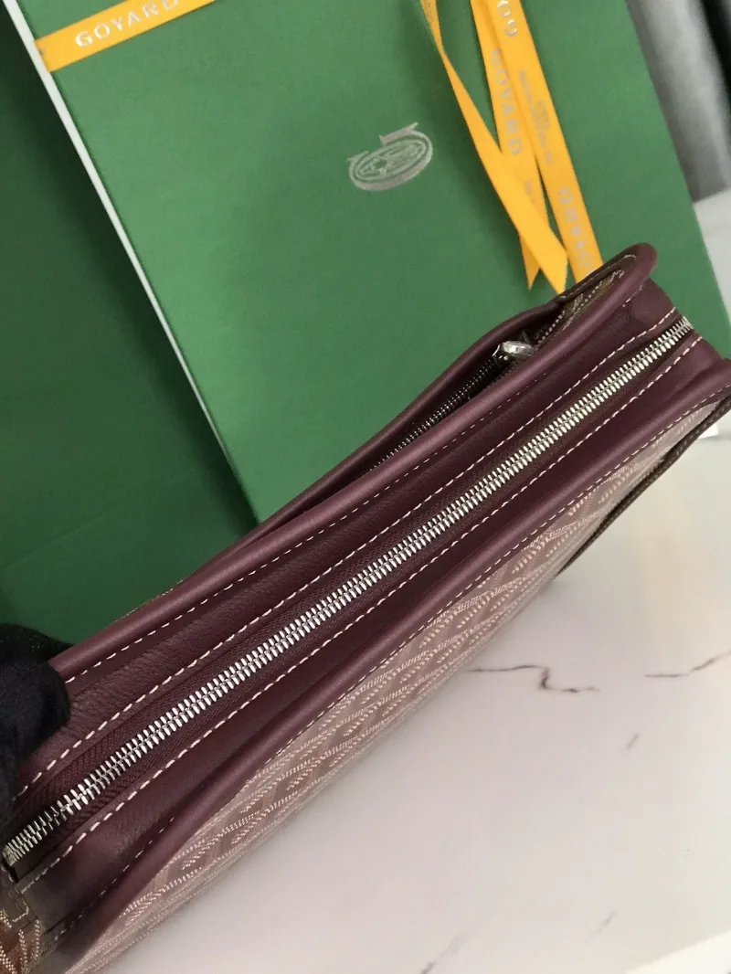Goyard Burgundy Cosmetic Travel Pouch - Image 7