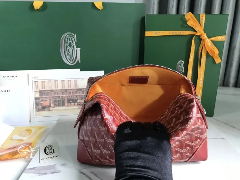 Goyard Red Cosmetic Travel Bag - Image 5