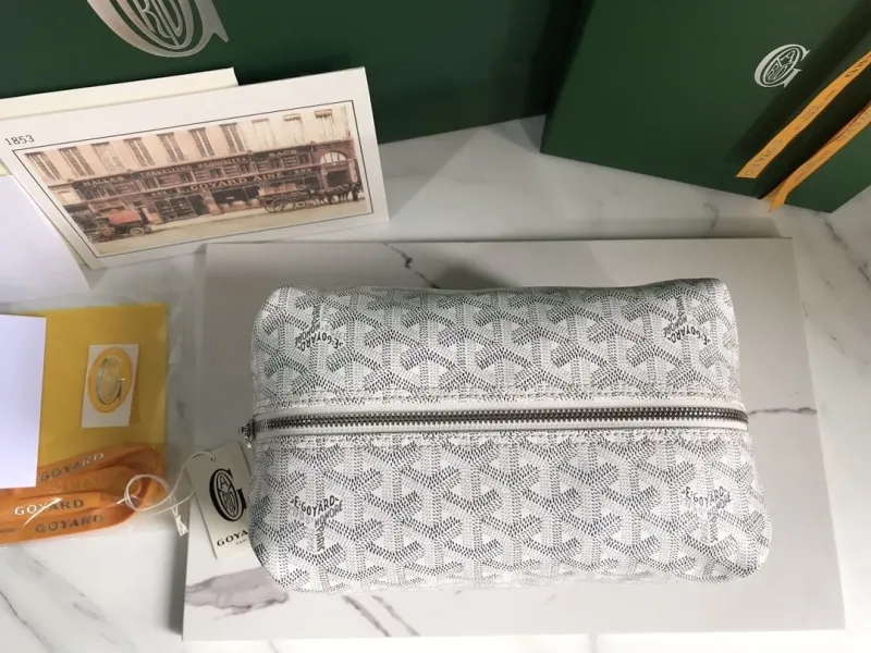 Goyard White Cosmetic Bag 48 - Image 5