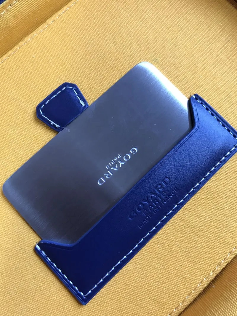 Goyard 50 Navy Blue Cosmetic Bag with Strap - Image 7