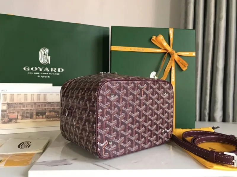 Goyard Burgundy Cosmetic Bag 72 - Image 4