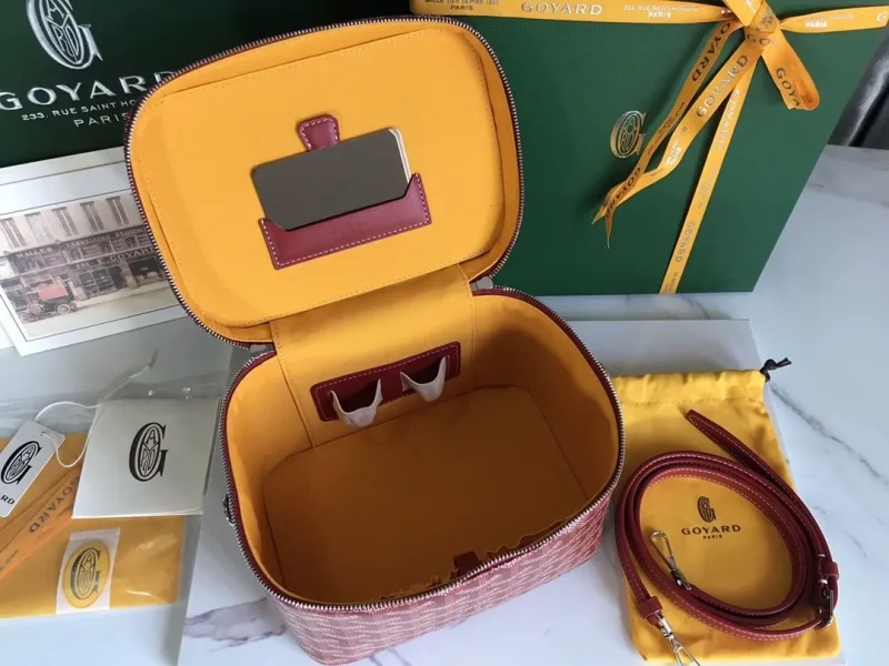 Goyard Red Cosmetic Bag 75 - Image 6
