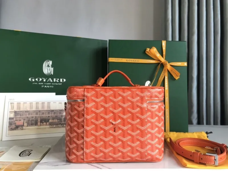 Goyard Orange Cosmetic Bag 77 - Image 3