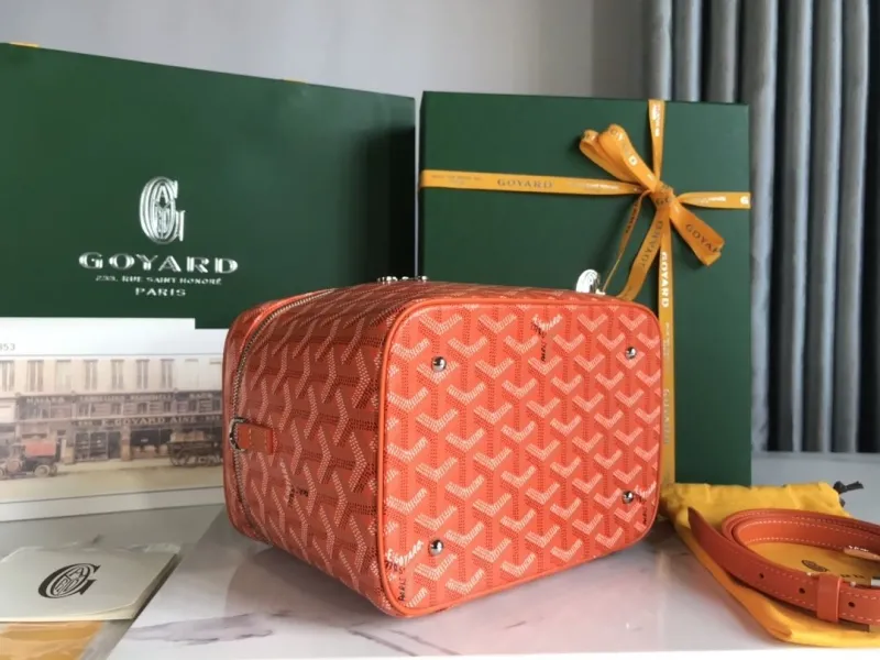 Goyard Orange Cosmetic Bag 77 - Image 5