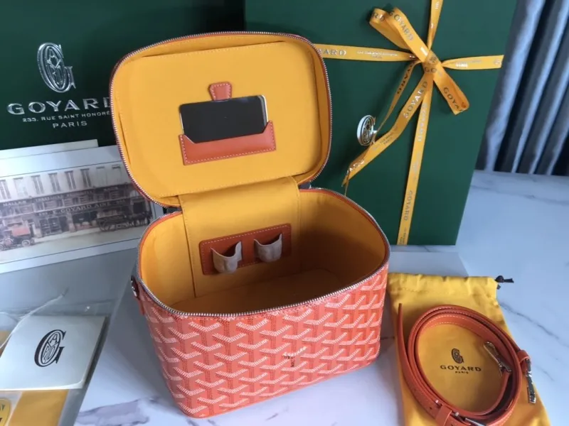 Goyard Orange Cosmetic Bag 77 - Image 6