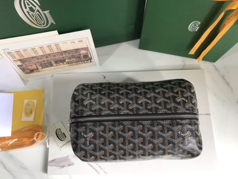 Goyard Black Monogram Cosmetic Bag 88 - Image 5