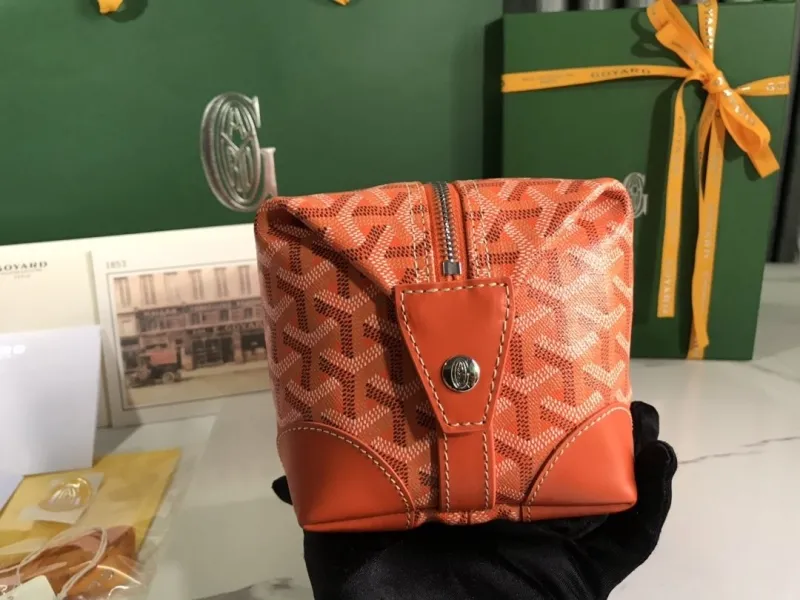 Goyard Orange Cosmetic Bag 94 - Image 3