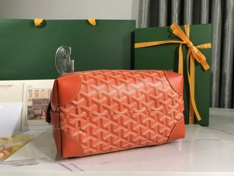 Goyard Orange Cosmetic Bag 94 - Image 4