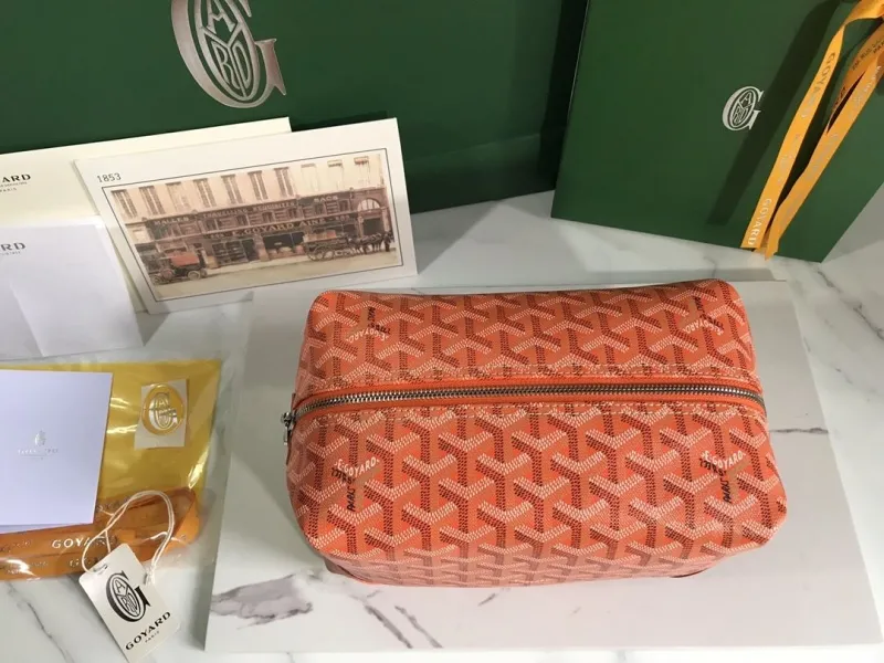 Goyard Orange Cosmetic Bag 94 - Image 6