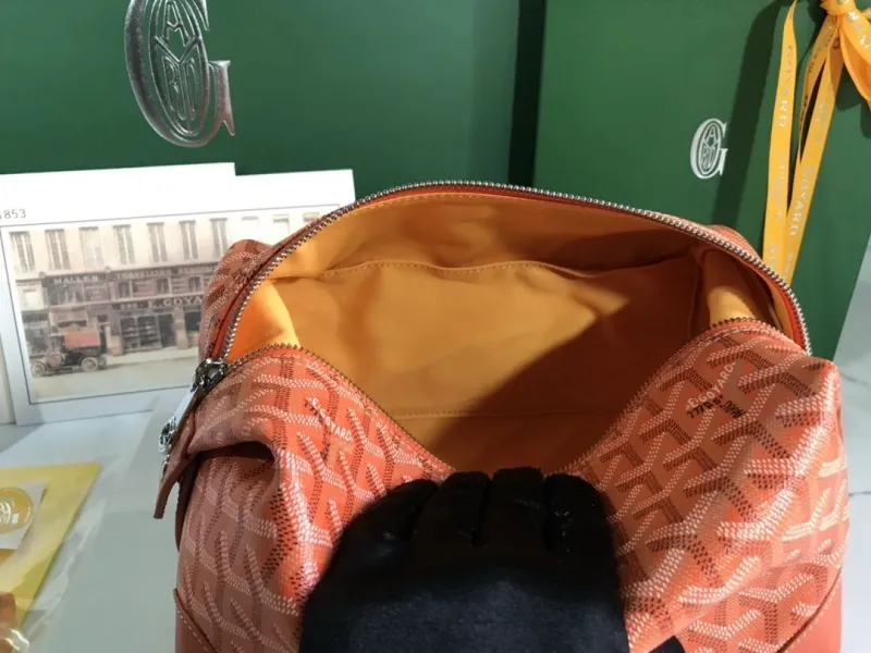 Goyard Orange Cosmetic Bag 94 - Image 8