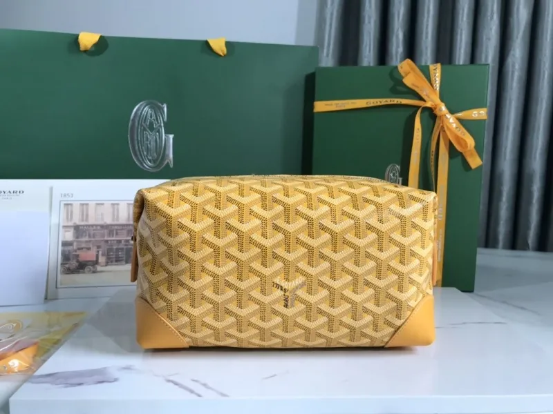 Goyard Yellow Cosmetic Bag