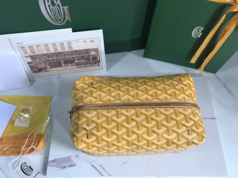 Goyard Yellow Cosmetic Bag - Image 3