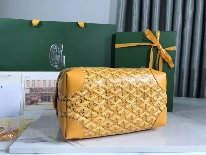 Goyard Yellow Cosmetic Bag - Image 4