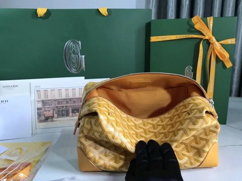 Goyard Yellow Cosmetic Bag - Image 7