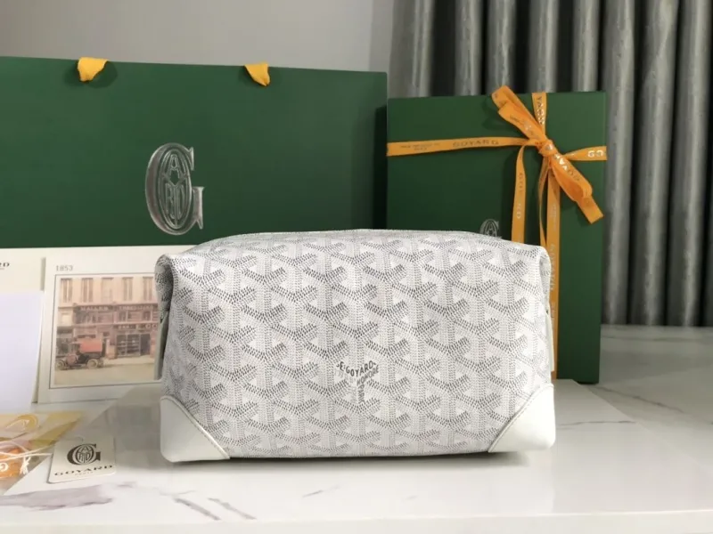 Goyard White Cosmetic Bag 97