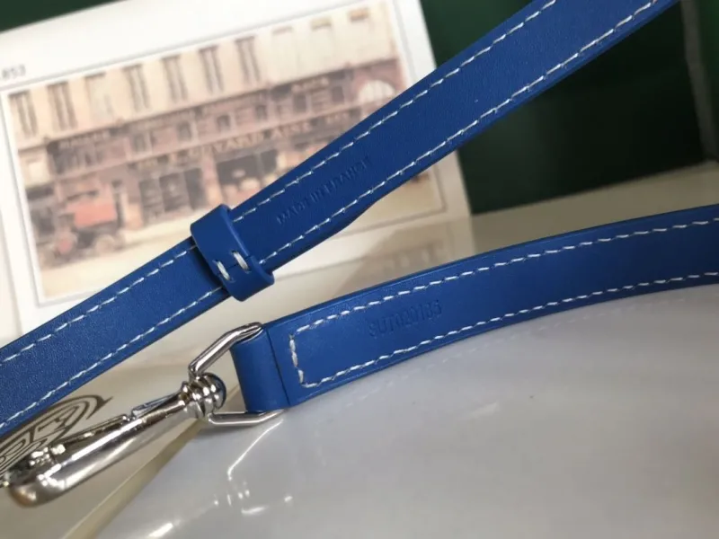 Goyard Blue Cosmetic Bag with Strap 105 - Image 9
