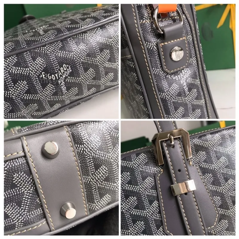 Goyard Gray Men's Leather Briefcase - Image 5