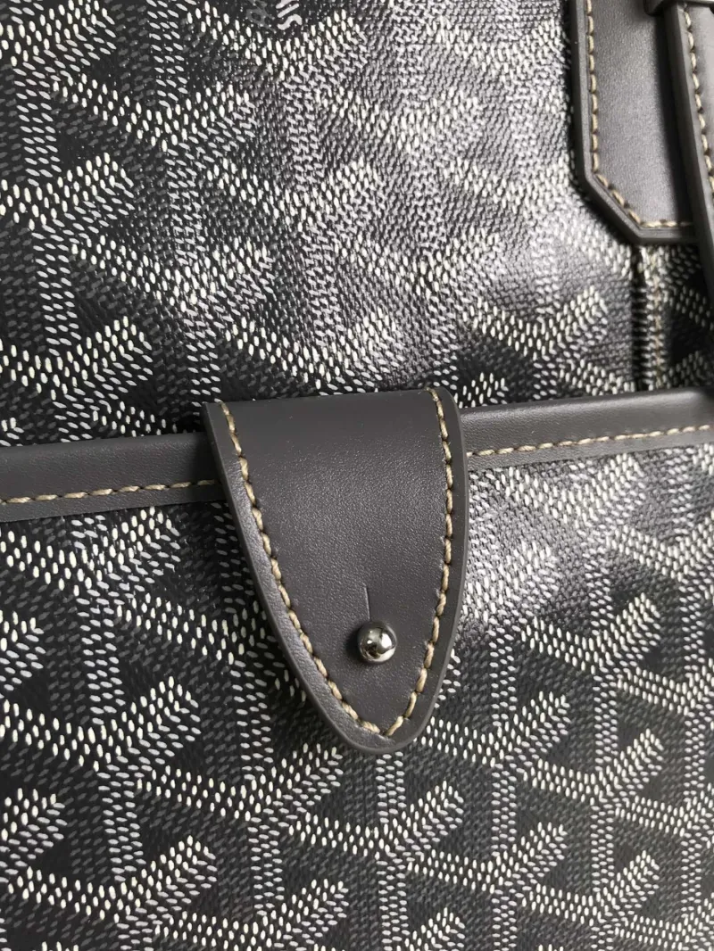Goyard Gray Men's Leather Briefcase - Image 6