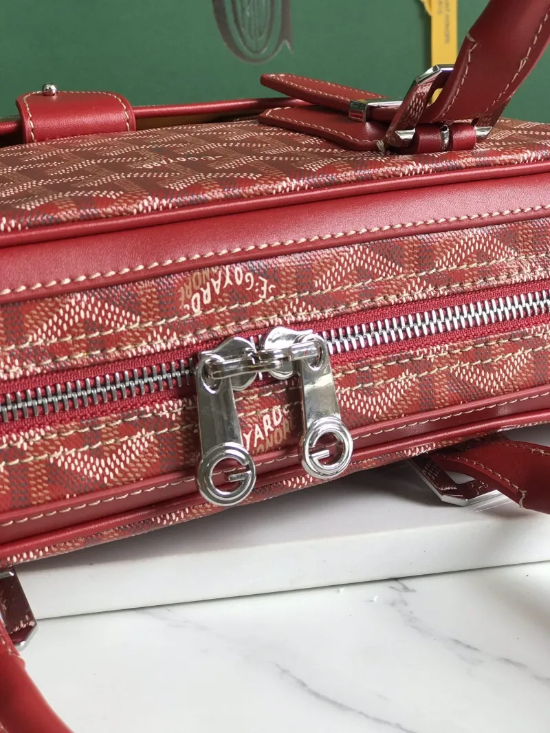 Goyard Red Leather Mens Briefcase - Image 7