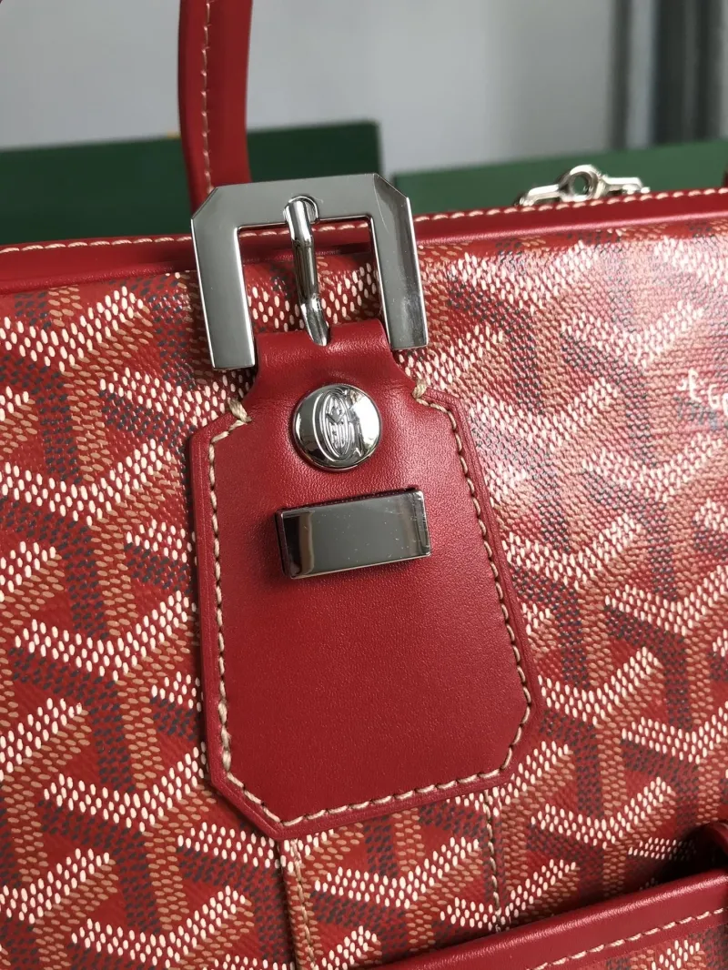 Goyard Red Leather Mens Briefcase - Image 8