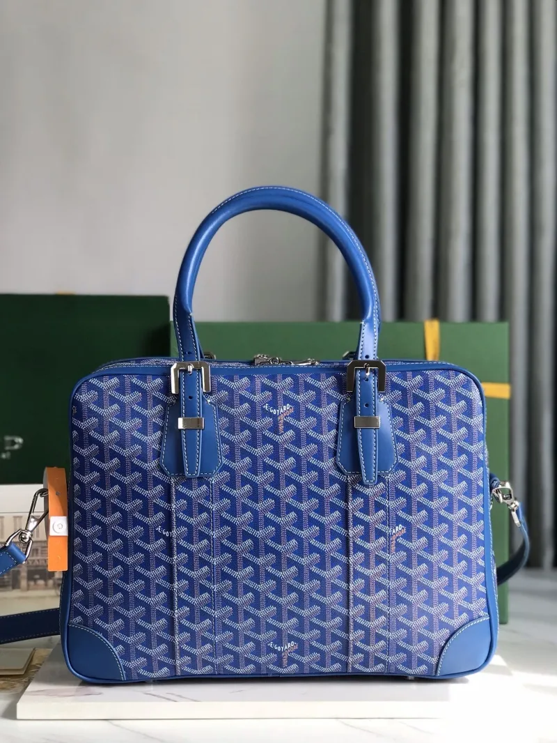 Goyard Blue Men's Business Briefcase - Image 3
