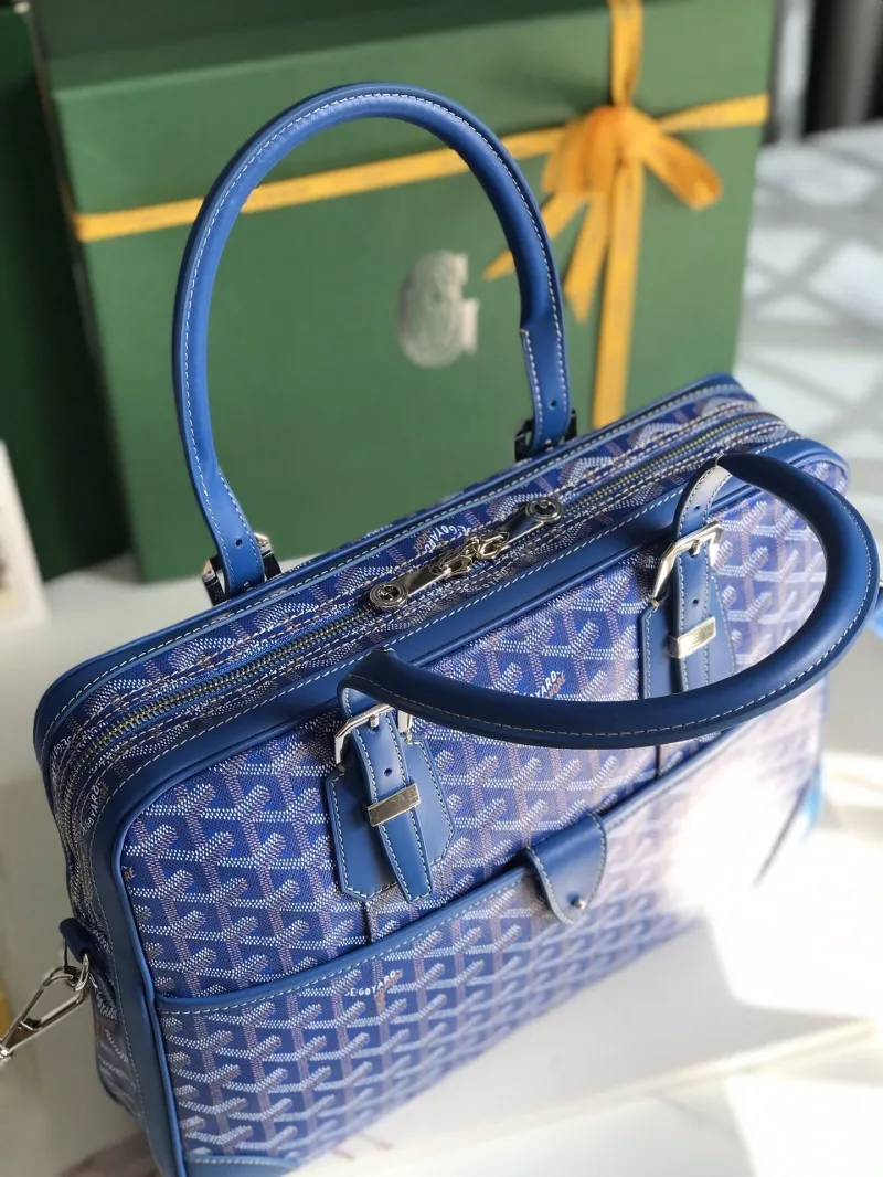 Goyard Blue Men's Business Briefcase - Image 7