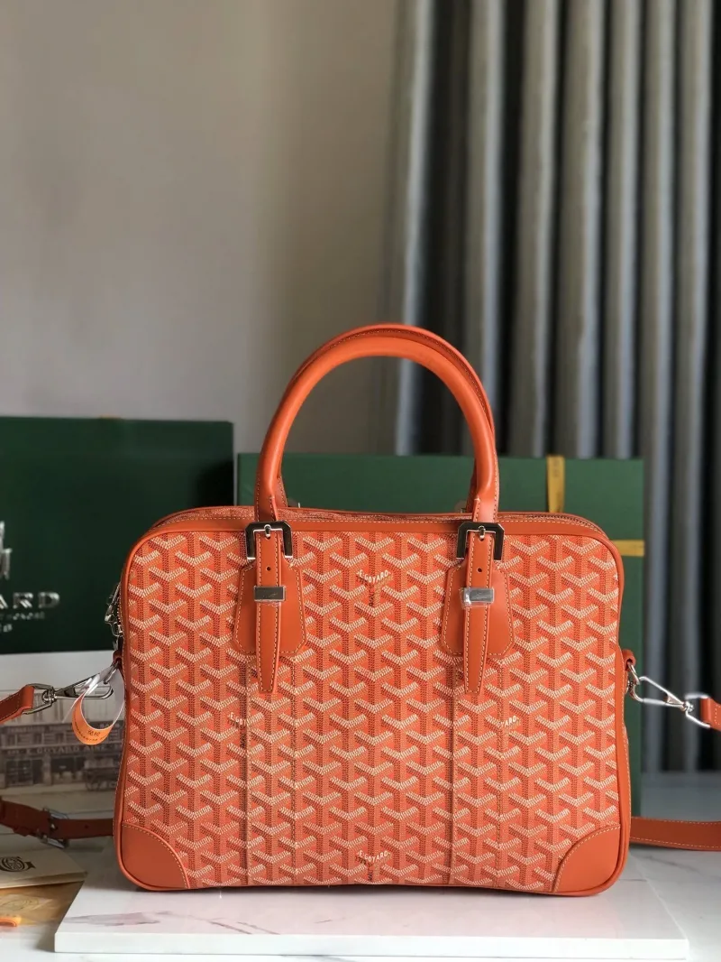 Goyard Orange Mens Briefcase - Image 3
