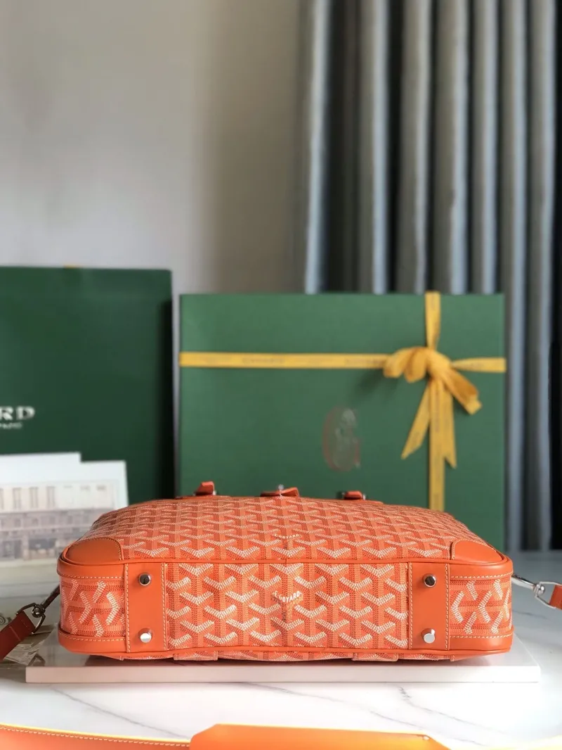 Goyard Orange Mens Briefcase - Image 4