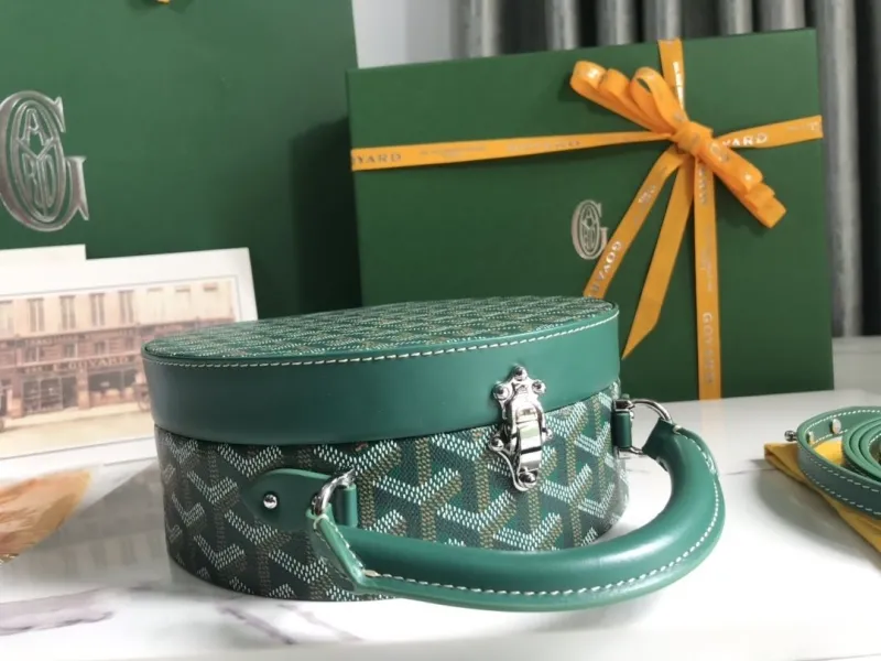 Goyard Green Round Top Handle Bag - Image 5