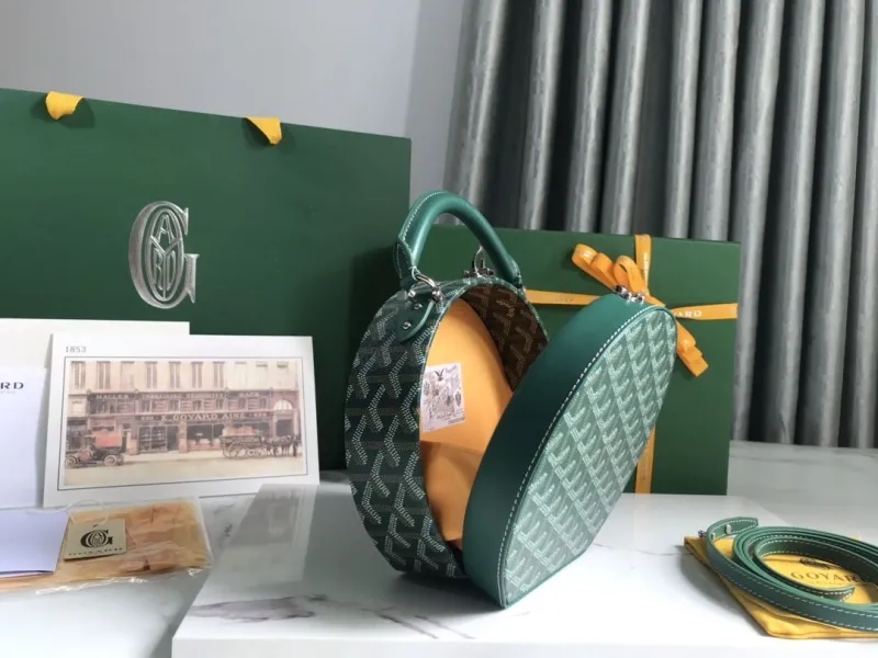 Goyard Green Round Top Handle Bag - Image 7