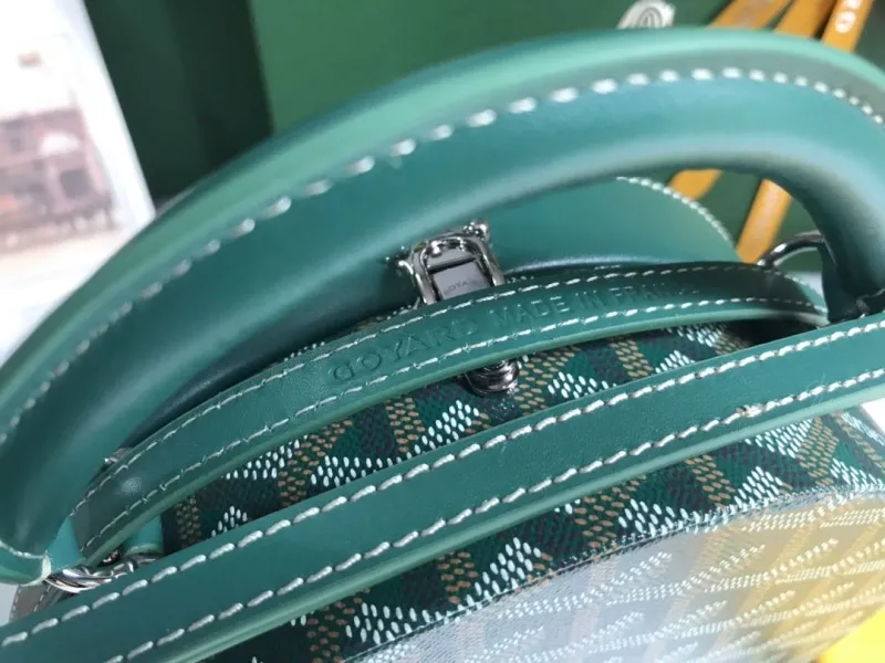 Goyard Green Round Top Handle Bag - Image 9