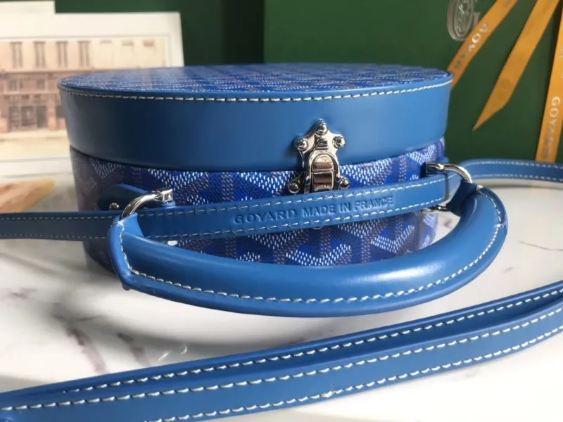 Goyard Blue Round Top Handle Bag - Image 9