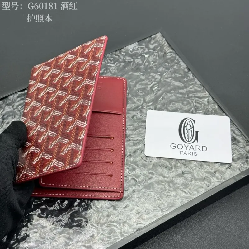 Goyard G60181 Burgundy Passport Holder - Image 6