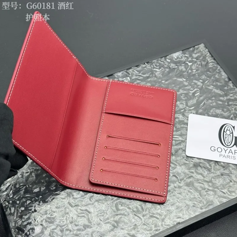 Goyard G60181 Burgundy Passport Holder - Image 7