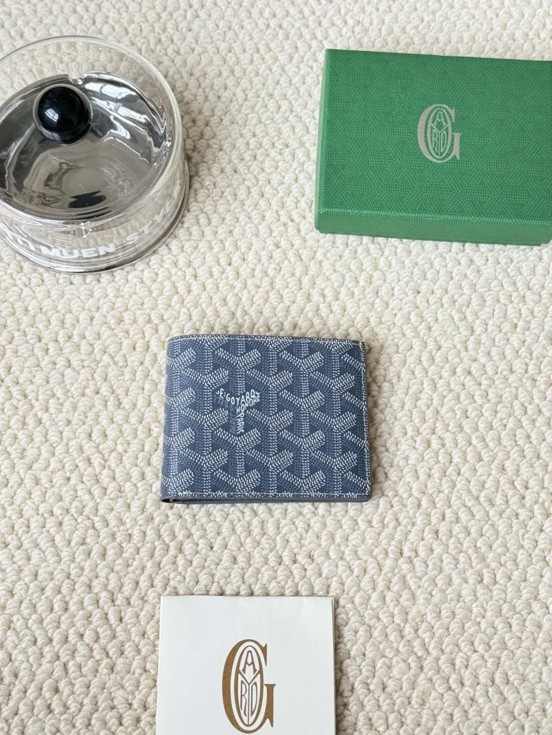 Goyard Gray Bifold Leather Wallet