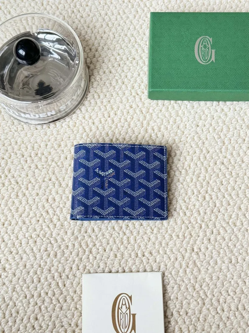Goyard Blue Bifold Leather Wallet