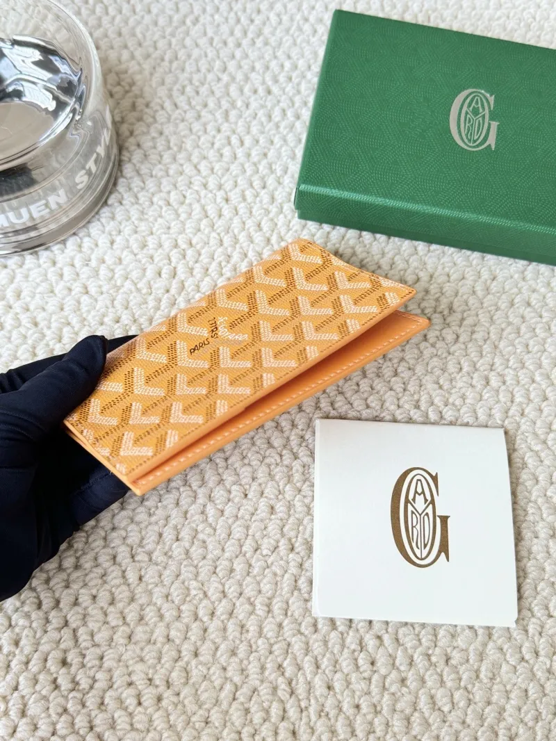 Goyard Orange Bifold Leather Wallet - Image 4