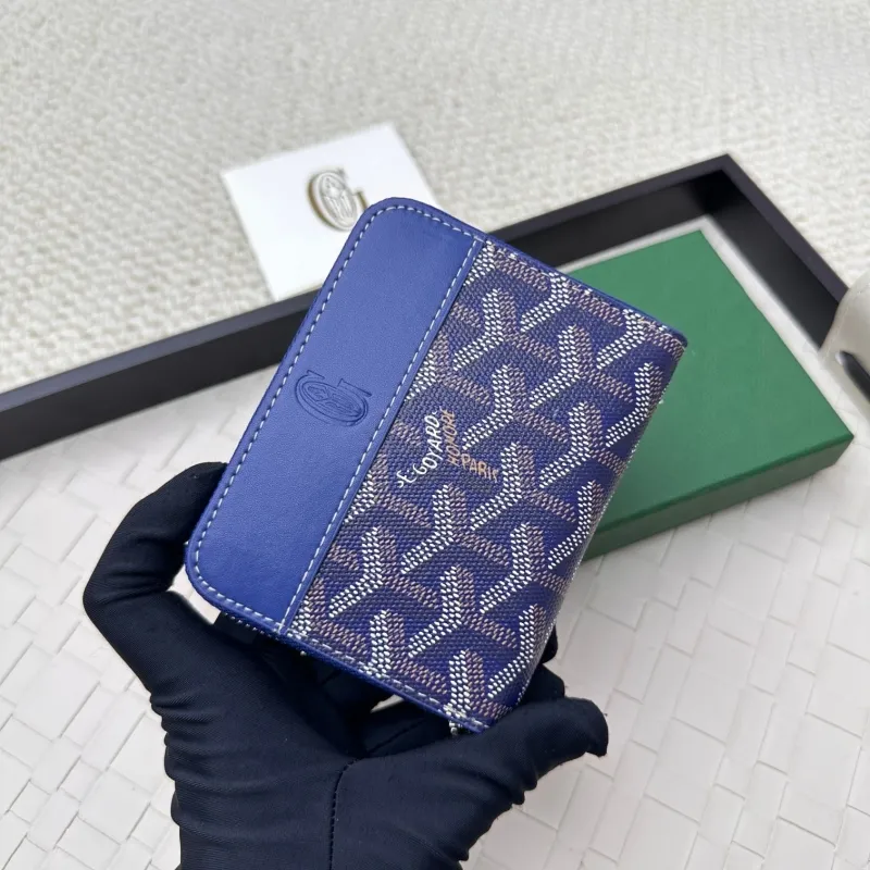 Goyard Blue Zip Around Wallet - Image 3