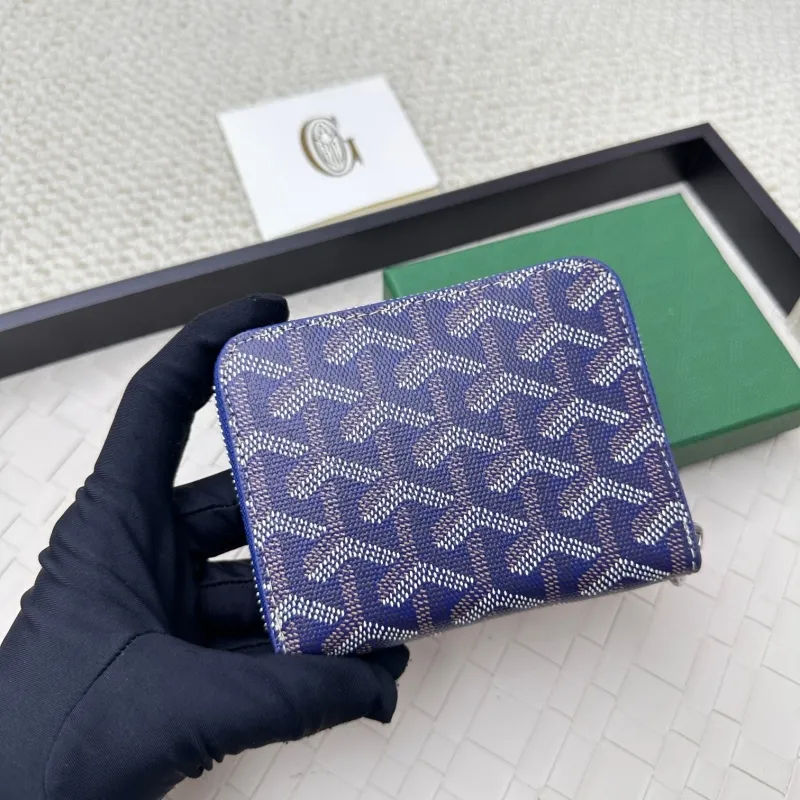 Goyard Blue Zip Around Wallet - Image 4