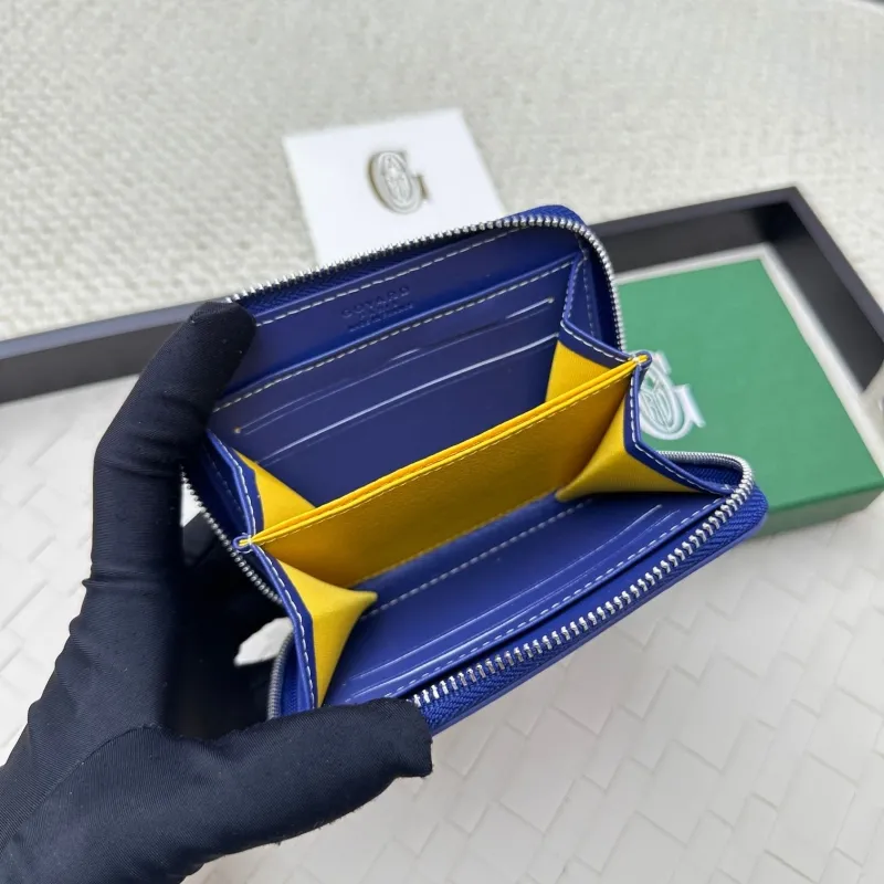 Goyard Blue Zip Around Wallet - Image 5