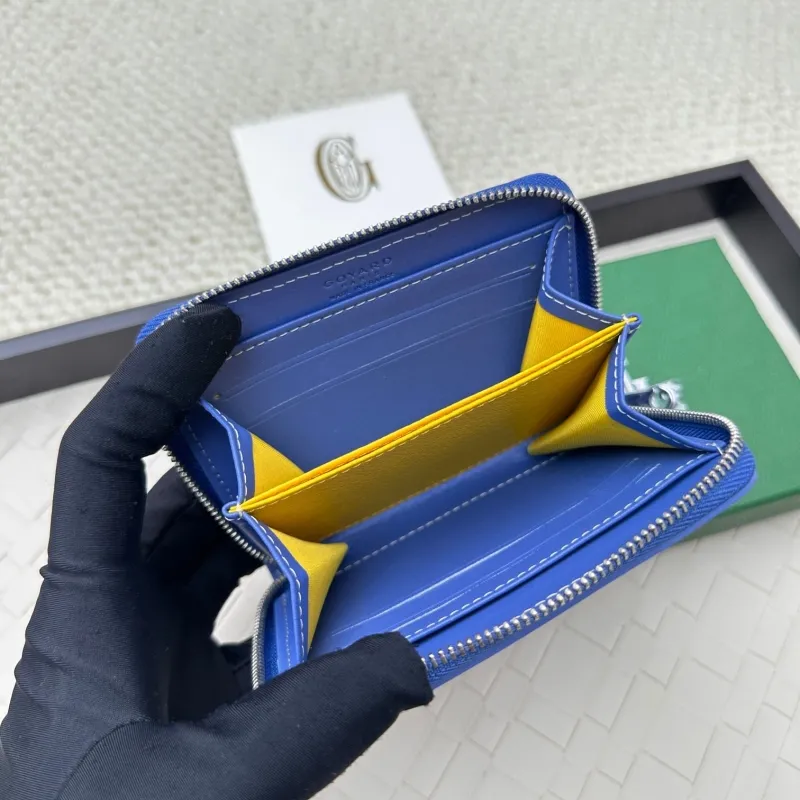Goyard Blue Zip Wallet 74 - Image 5