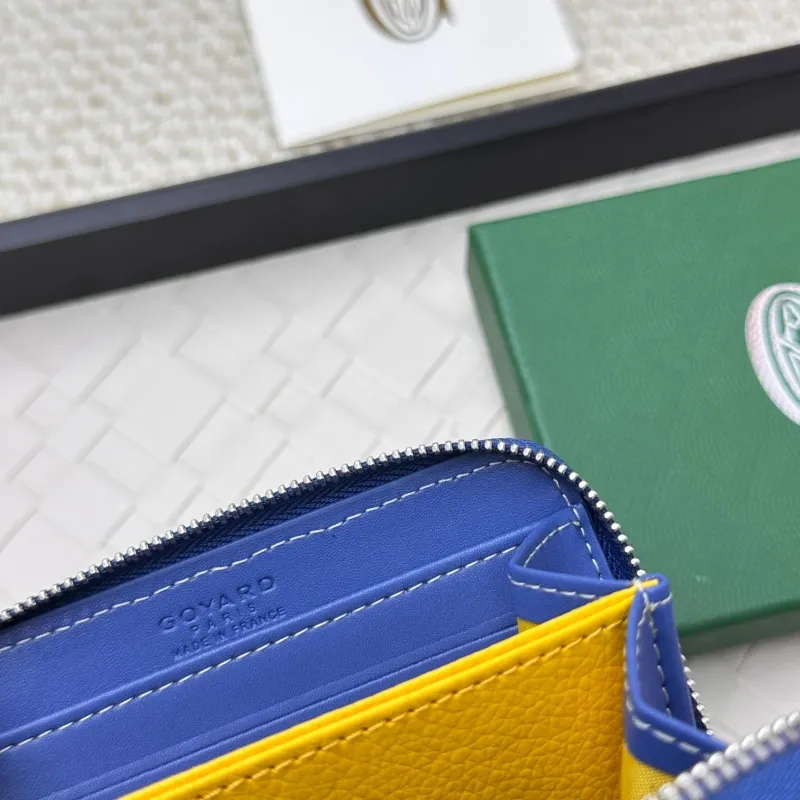 Goyard Blue Zip Wallet 74 - Image 6