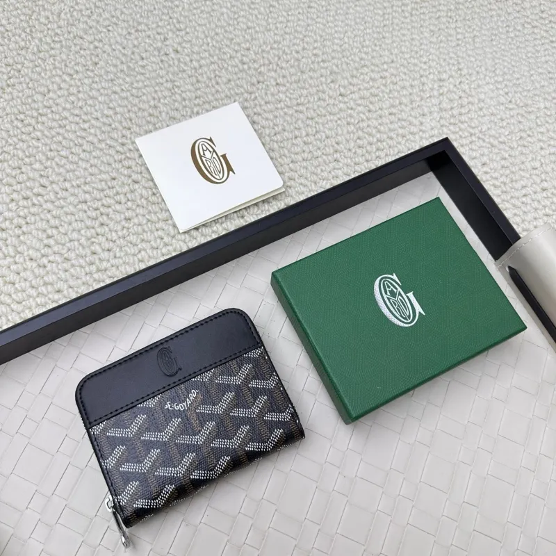 Goyard Black Zip Around Wallet