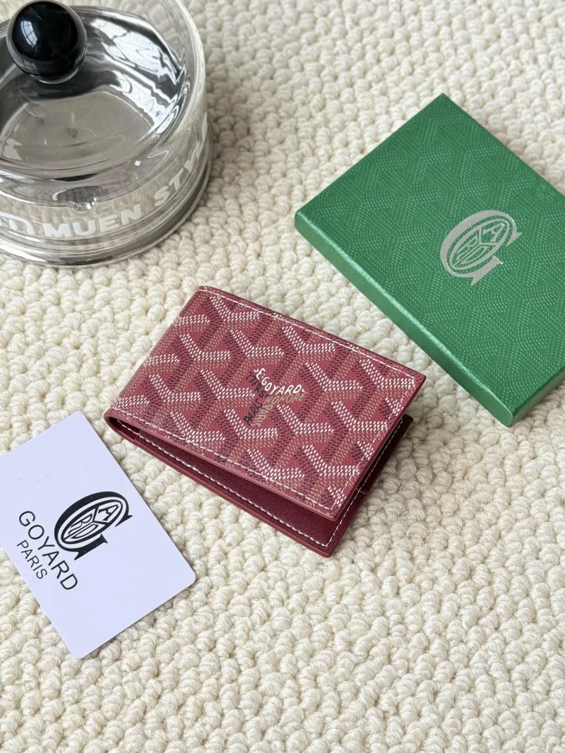 Goyard Burgundy Card Holder Wallet 86 - Image 4
