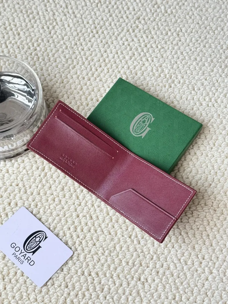 Goyard Burgundy Card Holder Wallet 86 - Image 5