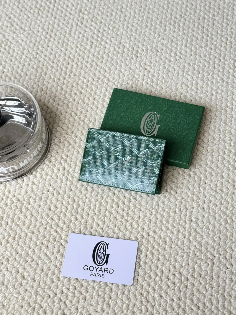 Goyard Green Card Holder Wallet